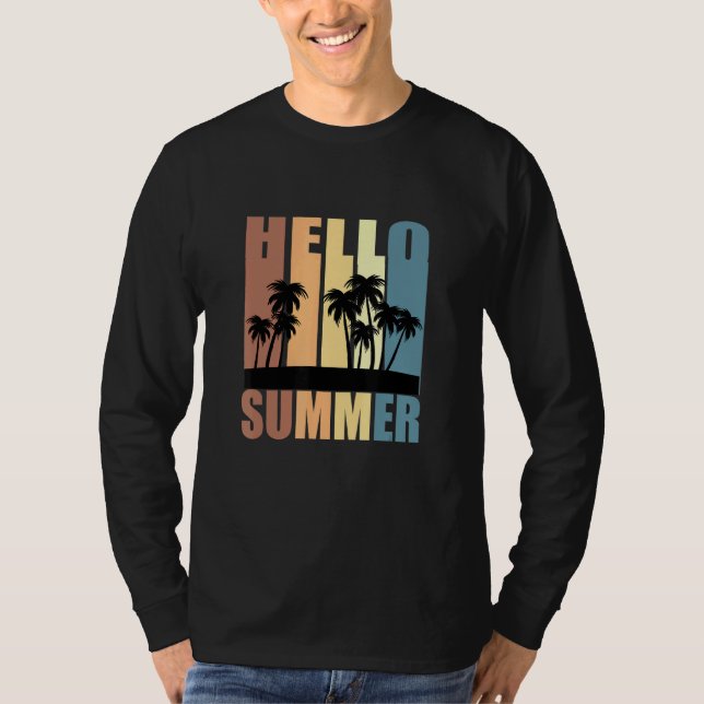 Camiseta Homens E Mulheres Alô Férias De Praia Verão Vest T (Frente)