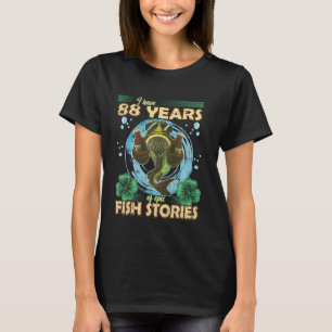 Camiseta Homens e Mulheres Aniversário de 88 anos Pescador