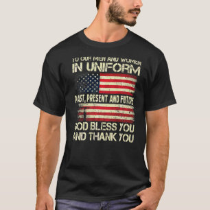 Camiseta Homens E Mulheres Em Deus abençoe Uniforme Você Us