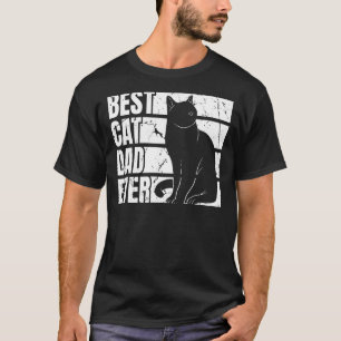 Camiseta Homens e Pais Gráficos do Melhor Pai de Gato Engra