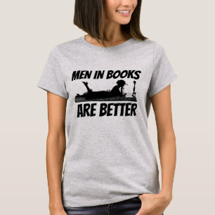 CAMISETA HOMENS EM LIVROS SÃO MELHORES MULHERES ENGRAÇADAS 