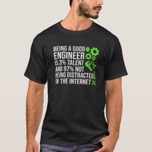 Camiseta Homens Engenheiros Engraçados Engenharia Mecânic