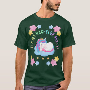 Camiseta Homens Engraçado É Minha Festa de Solteiro Unicórn