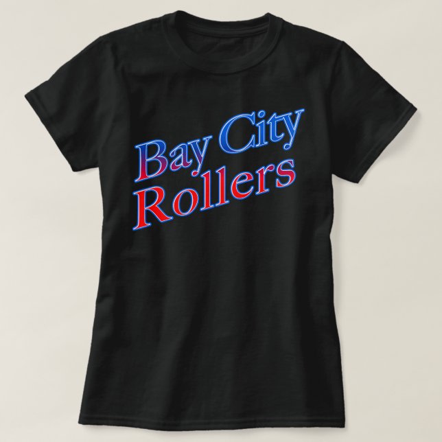 Camiseta Homens Engraçados Banda Bay City Rollers Music Roc (Frente do Design)