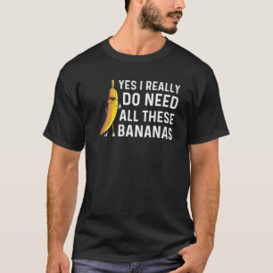 Camiseta Homens Engraçados com Banana Frutas Comem Pão-de-O