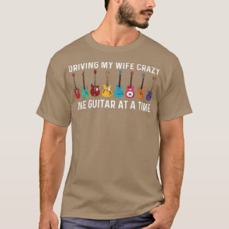 Camiseta Homens Engraçados De Arte De Violão Vovô Jogador D