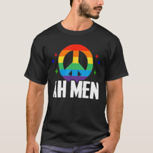 Camiseta Homens Engraçados LGBT Orgulho gay Jesus Rainbow P