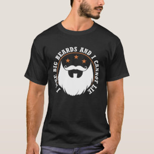 Camiseta Homens Engraçados Que Gosto De Barbas Grandes E Nã