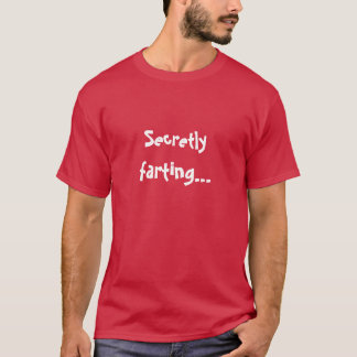 Camiseta Homens engraçados secreta farting