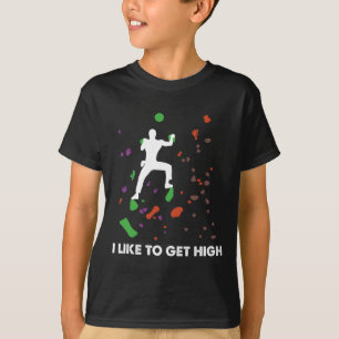 Camiseta Homens Escalada Funny Bouldering Eu gosto de ficar