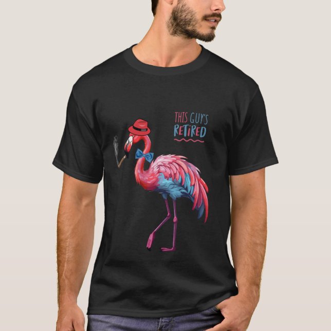 Camiseta Homens esta CARA amarrada Legal Flamingo (Frente)