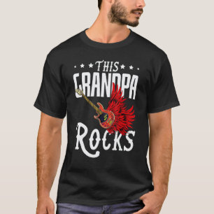Camiseta Homens Este Avô é demais Baixista Música  Músico B
