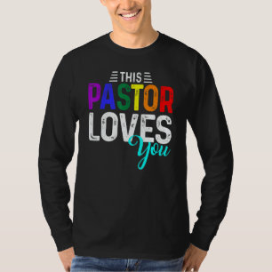 Camiseta Homens Este Pastor Ama Você Orgulho Gay Lésbica Or