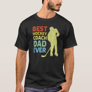 Camiseta Homens Estilo Vintage Melhor Treinador de Hóquei P