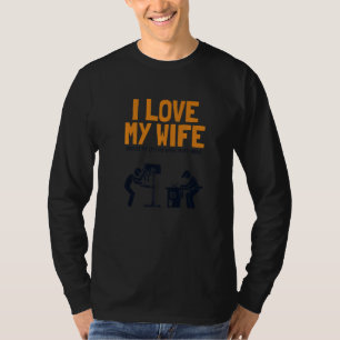 Camiseta Homens Eu Amo Minha Esposa Carpinteiro Marceneiro