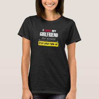 Camiseta Homens Eu Amo Minha Namorada Então Por Favor Fique