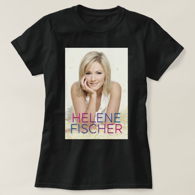 Camiseta Homens, Famosas Helene Belinda Fischer Female (Frente do Design)