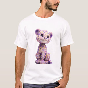 Camiseta Homens Fantasiosos de Leopardo Filhote Estilo Estr