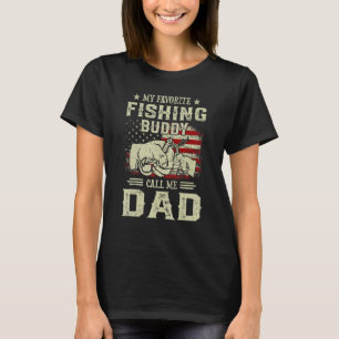 Camiseta Homens Fisher Dia dos Pais Meu Parceiro de Pesca F