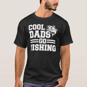 Camiseta Homens Fisher Pesca Pais Legais Vão Pescar Pesca