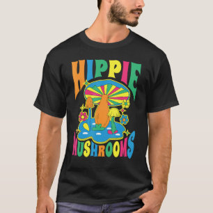 Camiseta Homens Hippie Cogumelos Forjando Morel Mushroom