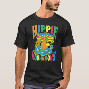 Camiseta Homens Hippie Cogumelos Forjando Morel Mushroom