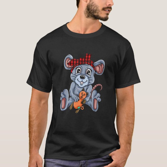 Camiseta Homens Homens Crianças Ratos Ratos Pequenos Camund (Frente)