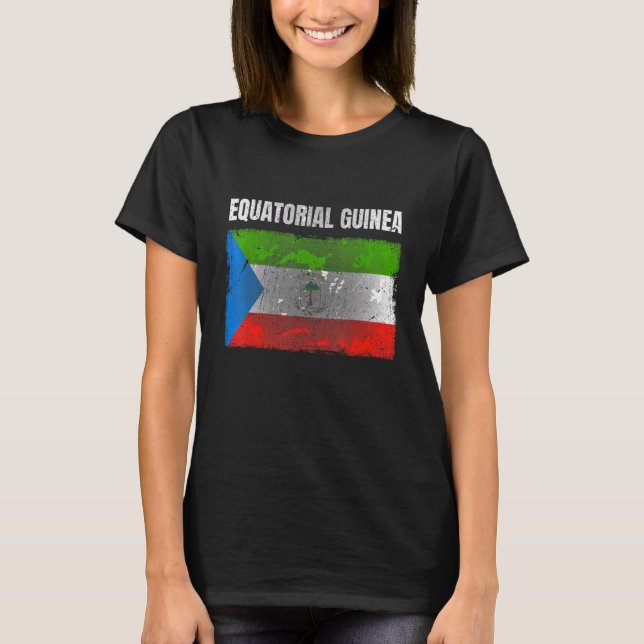 Camiseta Homens Impressão da Guiné Equatorial desapontados  (Frente)