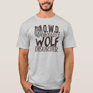Camiseta Homens impressionantes do lobo cinzento