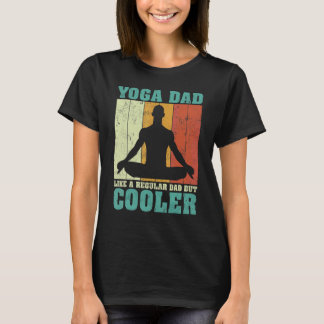 Camiseta Homens Ioga Retro Vintage Pai Como Um Pai Regular 