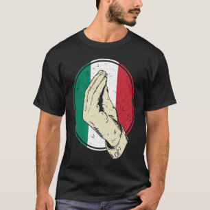 Camiseta Homens italianos do Gesto de Mão