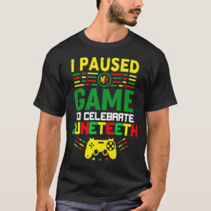 Camiseta Homens Jogadores Africanos Que Pausei Meu Jogo Par
