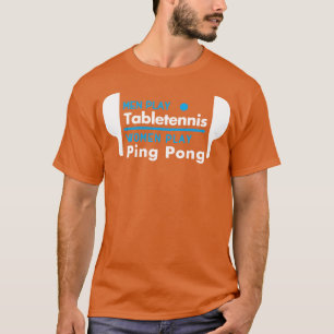 Camiseta Homens jogam tênis de mesa jogando pingue-pongue b