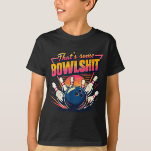 Camiseta Homens Jogando Boliche Engraçado Isso É Alguma Coi