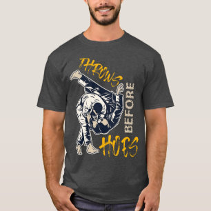 Camiseta Homens Judostas Engraçados Dão Judô de Artes Marci