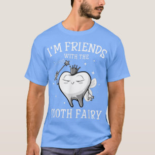 Camiseta Homens legal De Arte Fada Dente Dentista Oral Mulh