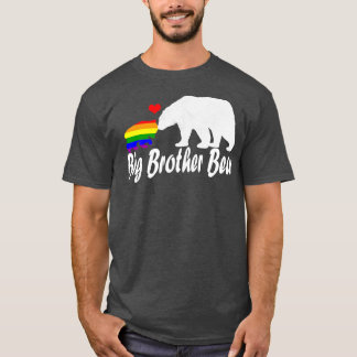 Camiseta Homens LGBT Grande Irmão Urso Orgulho gay de Direi