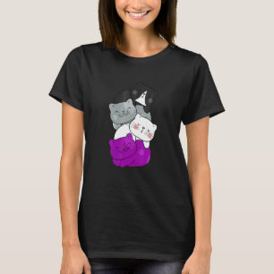 Camiseta Homens Lindo Bandeira Lésbica Gay Asexual Orgulho
