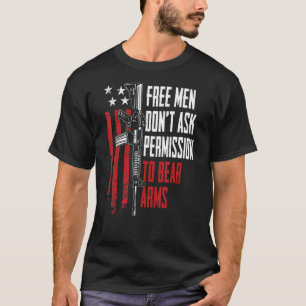 Camiseta Homens Livres Não Pedem Permissão Para Trazer Arma