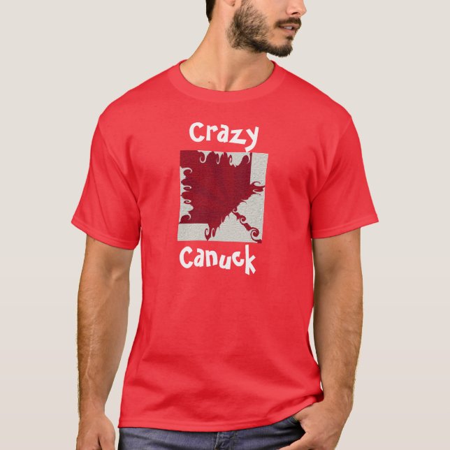 Camiseta Homens LOUCOS de CANUCK (Frente)