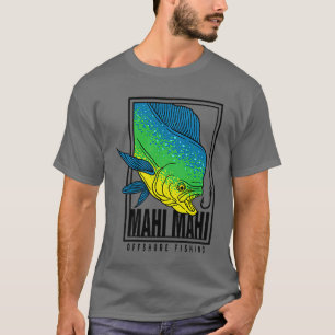 Camiseta Homens Mahi Mahi Pesca Marítima Profunda vintage