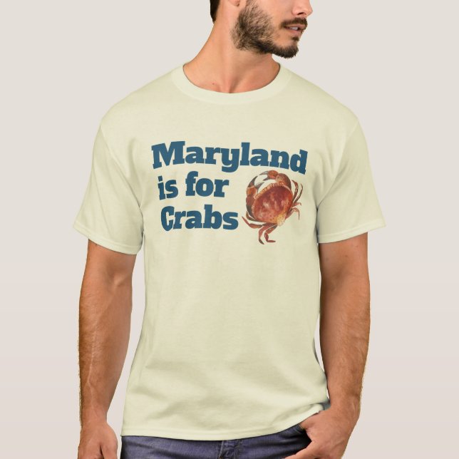 Camiseta HOMENS - Maryland é para caranguejos (Frente)