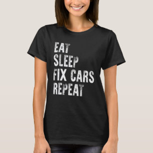 Camiseta Homens Mecânico de Carros Garagem Automotiva Comer
