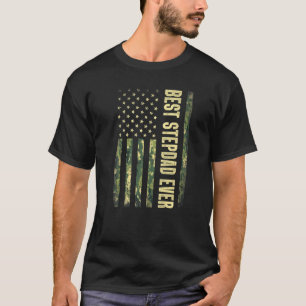 Camiseta Homens Melhor Stepdad Da Bandeira Dos Eua