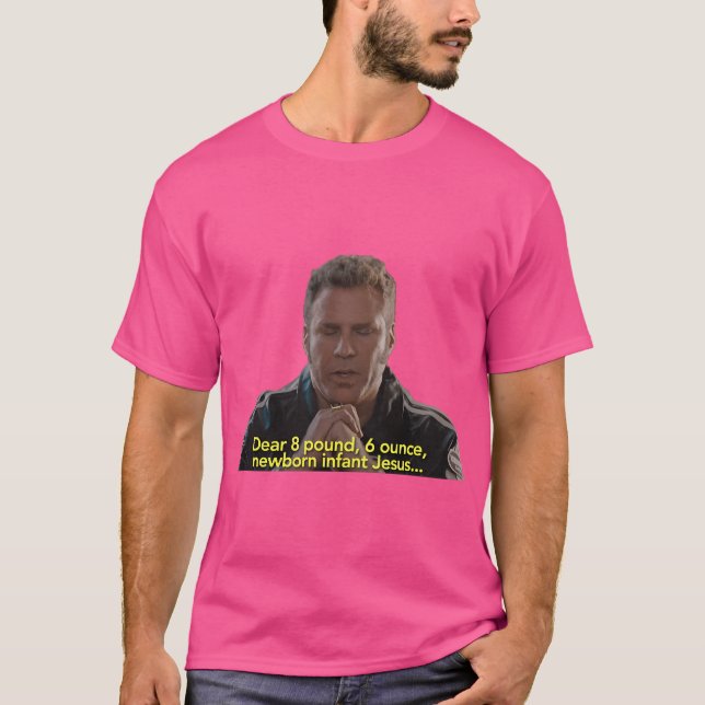 Camiseta Homens Meninos Jesus Oração Talladega Noites R (Frente)