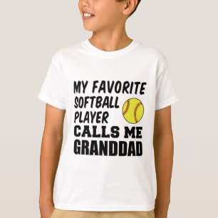 Camiseta Homens Meu jogador de softbol favorito me chama de