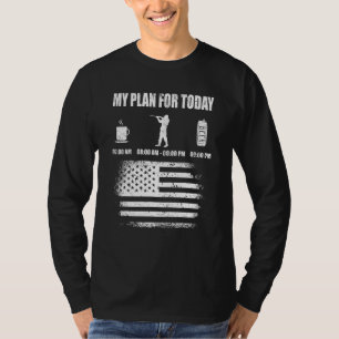 Camiseta Homens Meu Plano Para Hoje Caçador Caça Caçando 1