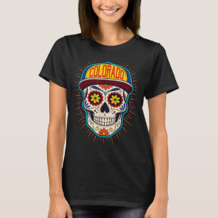 Camiseta Homens Mexicanos do Colorado Caveira de Açúcar Co