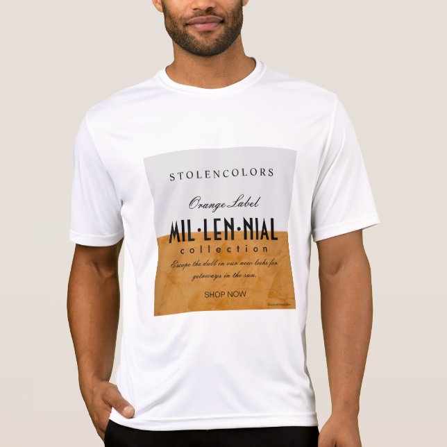 Camiseta Homens milenares do desempenho da coleção (Frente)