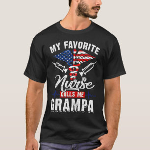 Camiseta Homens Minha Enfermeira Favorita Me Chama De Gramp